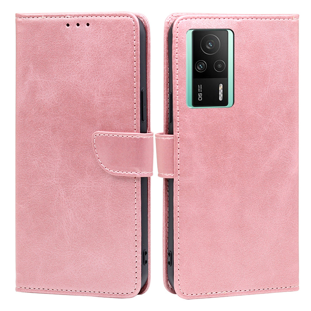 Phone Stand Case for Xiaomi Redmi K60E 5G Calf Texture PU Leather Phone Cover Wallet Phone Stand Case for Xiaomi Redmi K60E 5G Calf Texture PU Leather Phone Cover Wallet